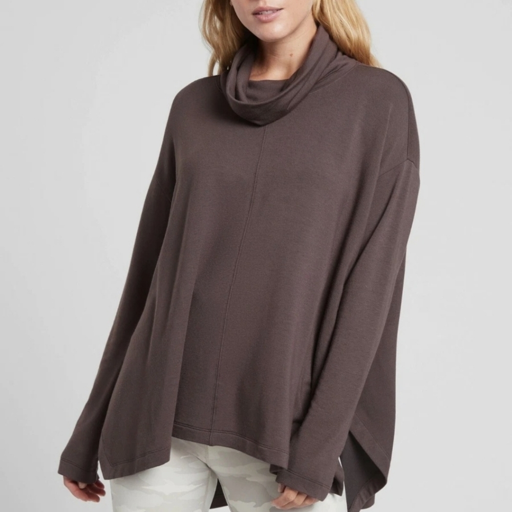 Athleta Ethereal Brushed Funnel Neck Top Shirt Style #510381 Size XL